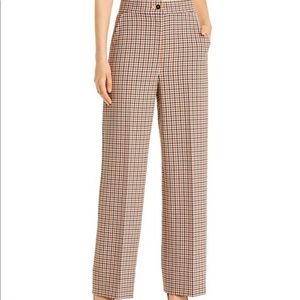 Tory Burch Plaid Wide-Leg Pants